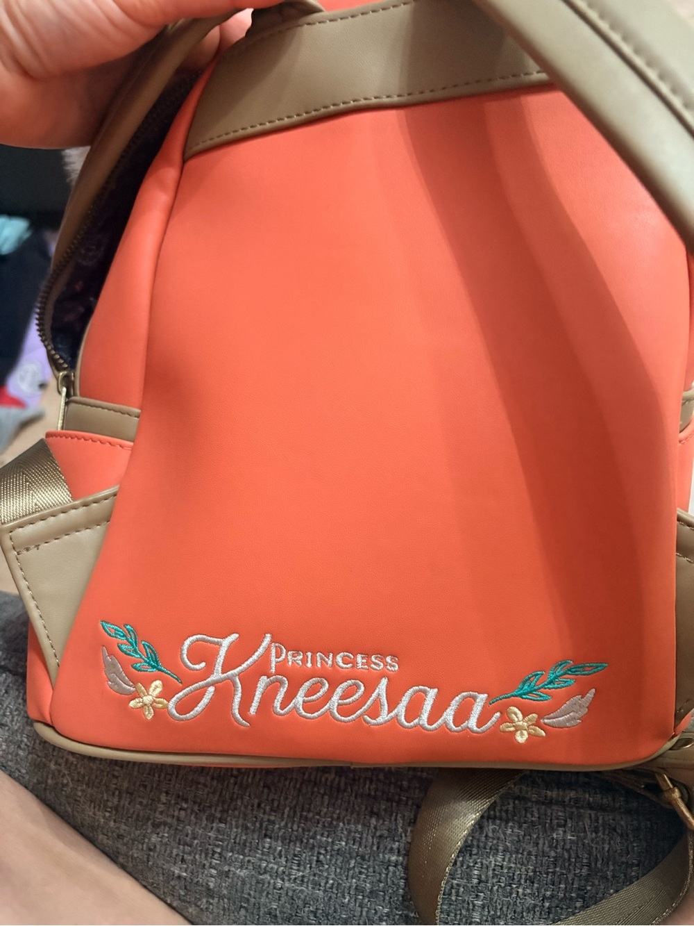 Loungefly Ewok Plush Mini Backpack in Orange, Cream and Teal - Picture 2 of 7